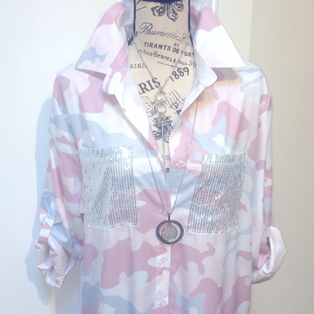 🆕 BRAND NEW!! XXL PINK, GREY & WHITE CAMO DRESS!!